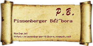 Pissenberger Bíbora névjegykártya
